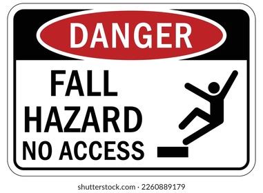 Fall Hazard Sign Labels Stock Vector (Royalty Free) 2268189195 | Shutterstock