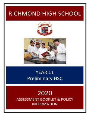 Fillable Online Preliminary HSC ASSESSMENT BOOKLET POLICY Fax