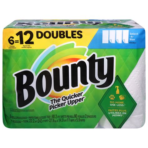 Save On Bounty Select A Size White Double Roll 2 Ply Paper Towels Order