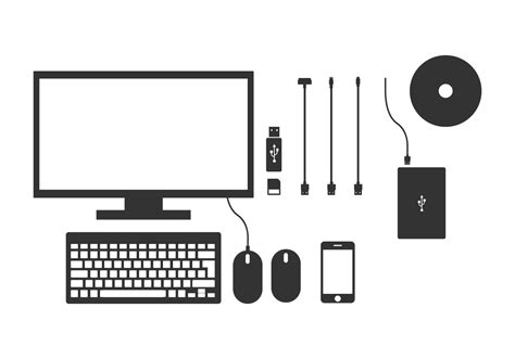 Computer Hardware Device Vectors