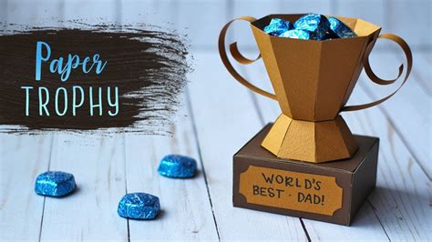 How To Make A 3d Paper Trophy For Fathers Day 🏆 Fathers Day Crafts