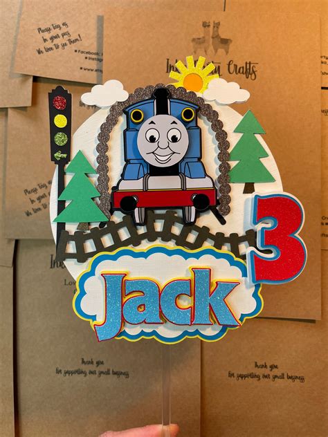 Thomas The Tank Engine Inspired Cake Topper Thomas Cake Etsy