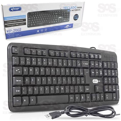 Teclado Padrão ABNT Fio USB Knup kp 2002