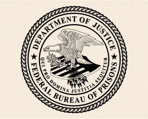 Federal Bureau of Prisons Emblem SVG Bundle, DOJ Prisons Seal PNG