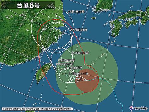 眼がくっきり「強い」台風6号 沖縄本島に最接近 影響が長引く恐れも 暴風に警戒を ライブドアニュース