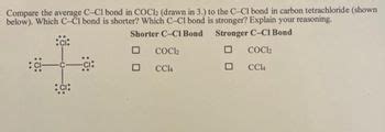 Answered Compare The Average C Cl Bond In Coc Bartleby