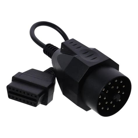 Byobyo 20pin Obd1 To 16pin Obd2 Black Diagnostic Tool Adapter Connector Cable Connector Adapter