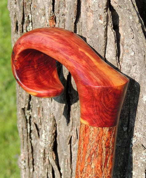 Juniper - Sassafras - Philip Glasgow (from the Mark Dwyer Cane Collection) Hand Carved Walking ...