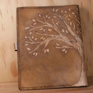 Custom Engraved Bible Cover Leather With Tree and Personalized ...