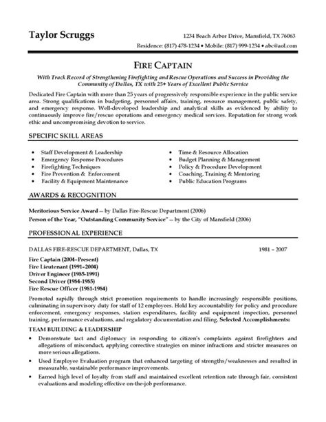 Firefighter Cv Sample