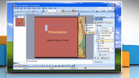 Microsoft® Powerpoint 2003 How To Animate Text In Presentation On Windows® Xp Youtube