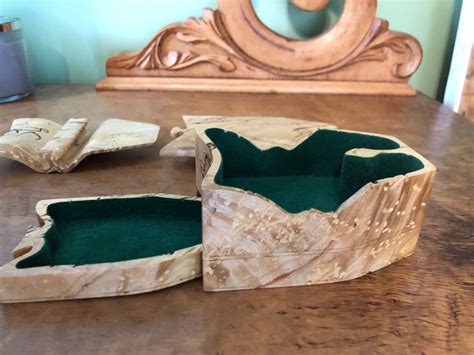 Wooden Jewelry Box Spalted Maple Wood Puzzle Box Keepsake Box