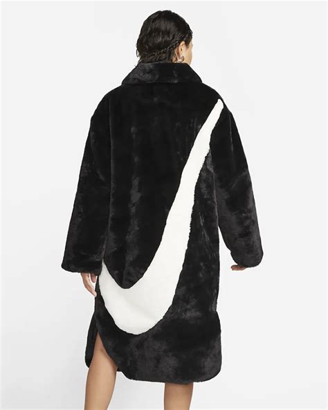 Nike Sportswear Faux Fur Coat Black White Sneaker Steal