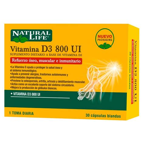 Natural Life Vitamina D Ui X C Psulas Blandas Farmacia Leloir