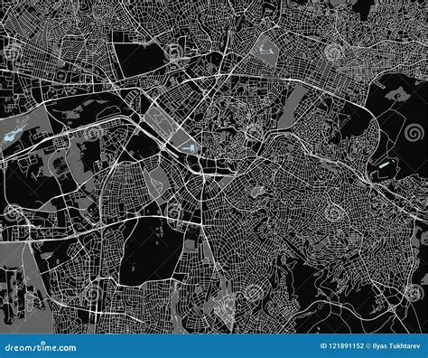 Map of the City of Ankara, Turkey Stock Illustration - Illustration of ...