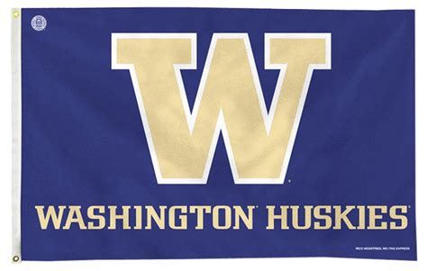 Buy University Of Washington 3 X 5 Ncaa Polyester Flag Flagline