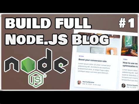 Build Your Own Node Js Blog W Javascript Ejs Mongodb Express