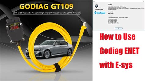 How To Use Godiag Gt Enet Cable With Bmw E Sys Obdii Youtube