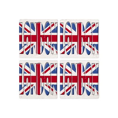 Word Art London Tile Coaster by coolcups