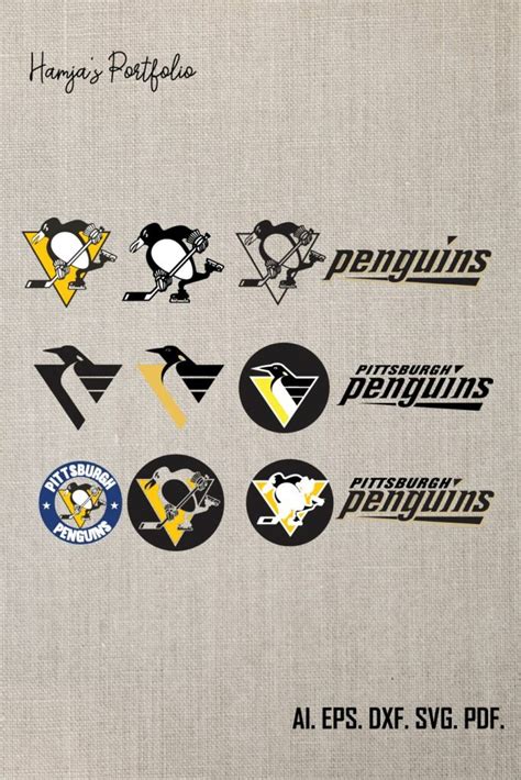 Pittsburgh Penguins Svg Hockey Svg Pittsburgh Penguins Template