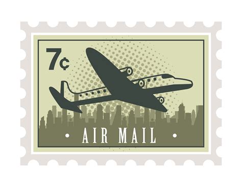 airplane postage stamp 2494263 Vector Art at Vecteezy