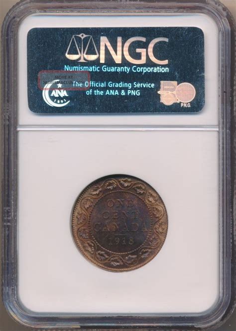 1918 Canada One Cent Ngc Ms 65 Rb