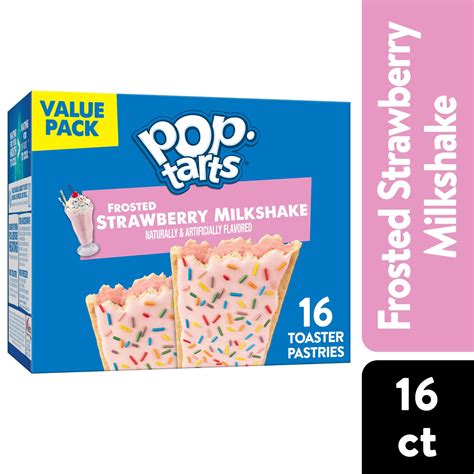 Pop Tarts Frosted Strawberry Milkshake Instant Breakfast Toaster