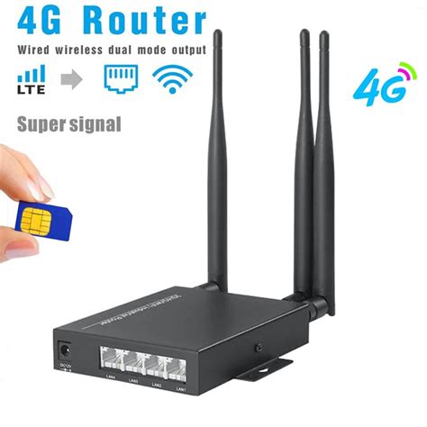 Professioneller Industrie-Router mit 4G-Sim und 4 WLAN-Ports