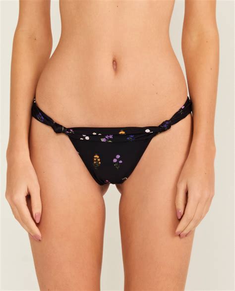 Bikini Pezzo Sotto Bottom Retro Flores Sp Black Marchio Triya