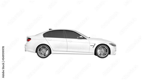 side view of white car isolated on white, BMW M3 F30 png transparent ...