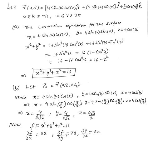 [solved] Let R U V 4sin U Cos V I 4sin U Sin V J 4 Course Hero