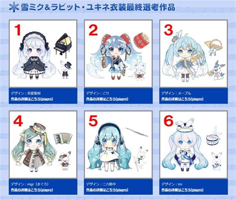 2020 Snow Miku and Rabbit Yukine Design Finalists Revealed, Voting Open ...