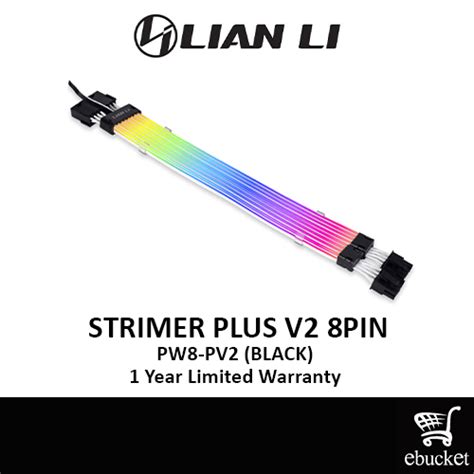 Lian Li Strimer Plus V2 8 Pin Addressable Rgb Pw8 Pv2 Shopee Singapore