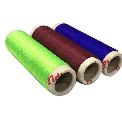 Dimple Dyeing Twisted Dyed Polyester Yarn For Textile Industry At