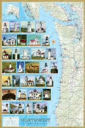 Upper Peninsula Lighthouses Map