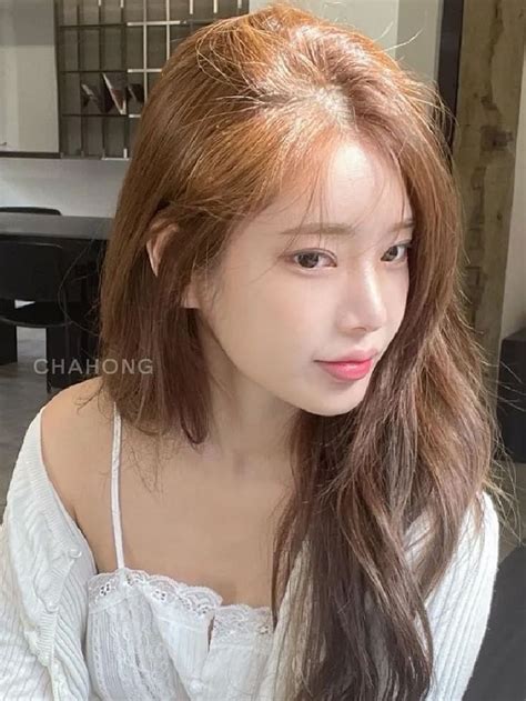 Korean Hair Color Natural Brown Long Hair Brown Hair Korean Korean