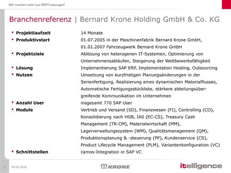 Branchenreferenz Bernard Krone Holding Gmbh Co Kg Ppt Herunterladen