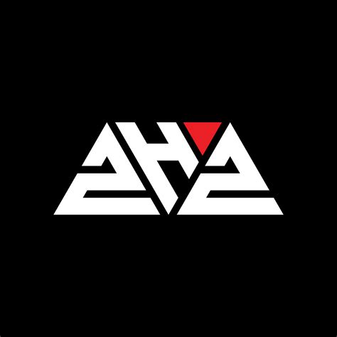 ZHZ triangle letter logo design with triangle shape. ZHZ triangle logo ...