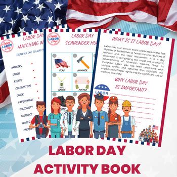 LABOR DAY Activities Worksheets | Labor Day workbook | TPT