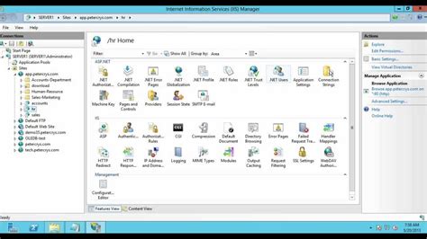 How To Add Application In Iis 8 On Windows Server 2012 Youtube