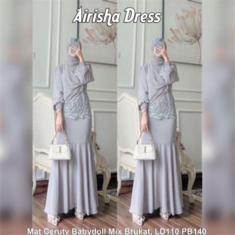 Jual Airisha Dress Label Savna Mermaid Dress Fishtail Dress