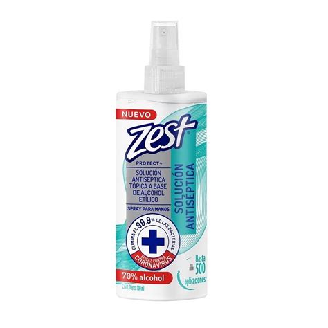 Solución antiséptica Zest protect en spray para manos 100 ml Walmart