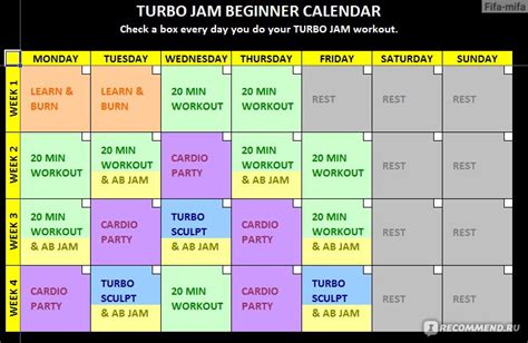 Turbo Jam Maximum Results Workout Schedule Eoua Blog