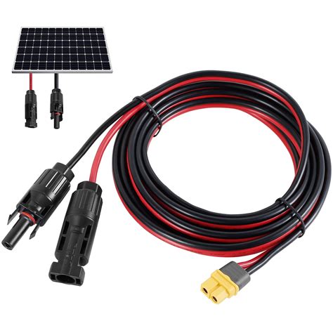 Lzvxtym Power Solar To Xt60 Charge Extension Cable Ip67 Waterproof 12awg 10ft Solar Connector To