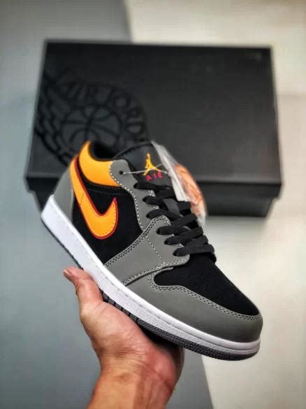 Custom Air Jordan 1 Low Black/Vivid Orange Light Graphite : r/TheJrLuxe