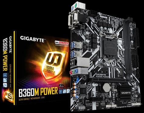 GIGABYTE GA-B360M-POWER MOTHERBOARD LGA1151 9th / 8th Gen Intel DDR4 M ...