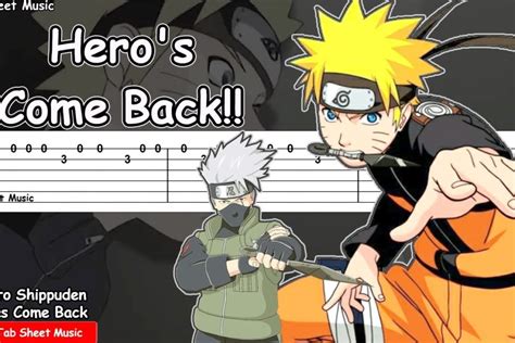 Naruto Shippuden OP 12 Moshimo Guitar Tutorial Tab Sheet Music