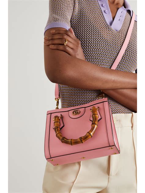 Pink Diana Mini Textured Leather Tote GUCCI NET A PORTER