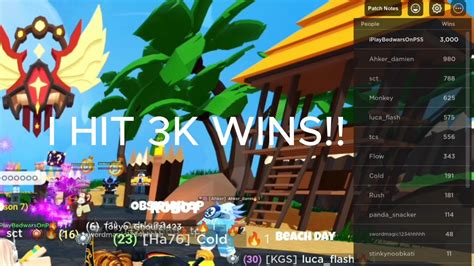 So I Hit 3k Wins Roblox Bedwars YouTube