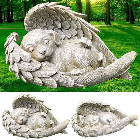 Travelwant Collections Dog Memorial Statue/Pet Memorial Statue/Sleeping ...